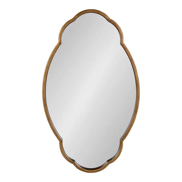 Medium Oval Gold Neo-Classical Mirror (29.88 in. H x 17.75 in. W)