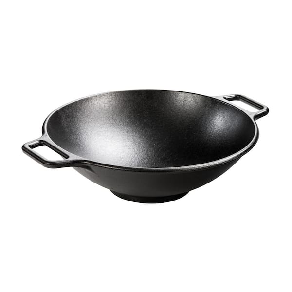 Lodge 14 in. Cast Iron Wok with Loop Handles