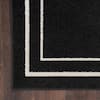 Nourison Essentials NRE02 Black Ivory Rug 4x6 Rectangle