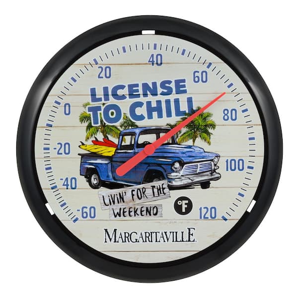 13.25 in. "License To Chill" Margaritaville Analog Dial Thermometer