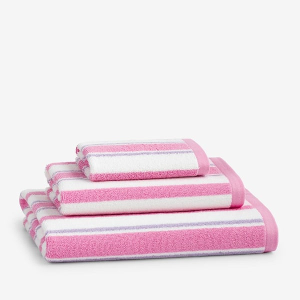 Pink Star Print Hand Towel