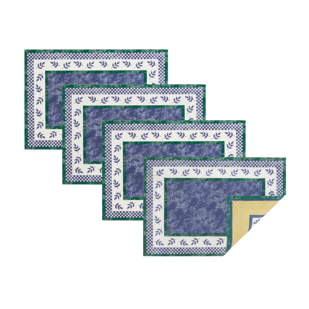 Multicolor Cotton Reversible Patterned Placemats Set of 4