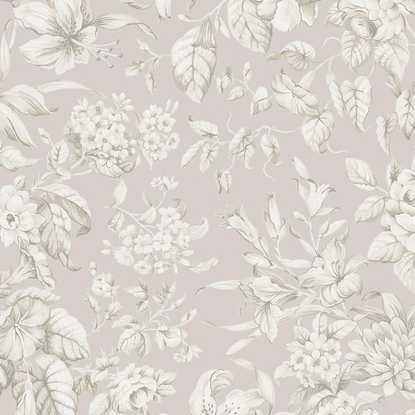 Heledd Blooms Dove Grey Wallpaper