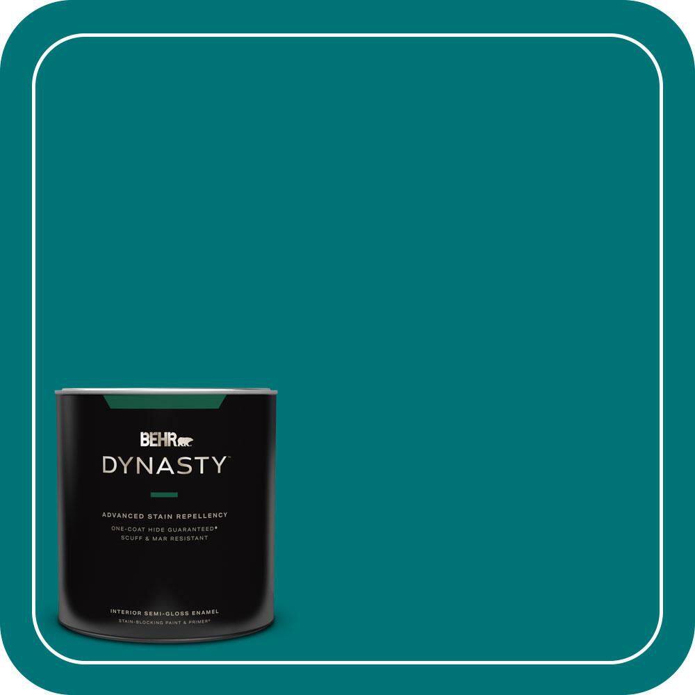 1 qt. #T15-3 Essential Teal Semi-Gloss Enamel Interior Stain-Blocking Paint and Primer price history on PriceWatchPro