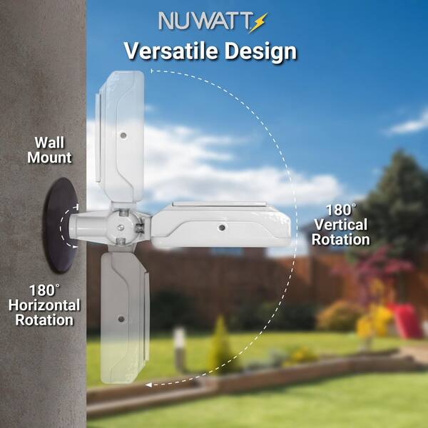 NuWatt 30-Watt 4200 Lumens White Outdoor Integrated LED Flood