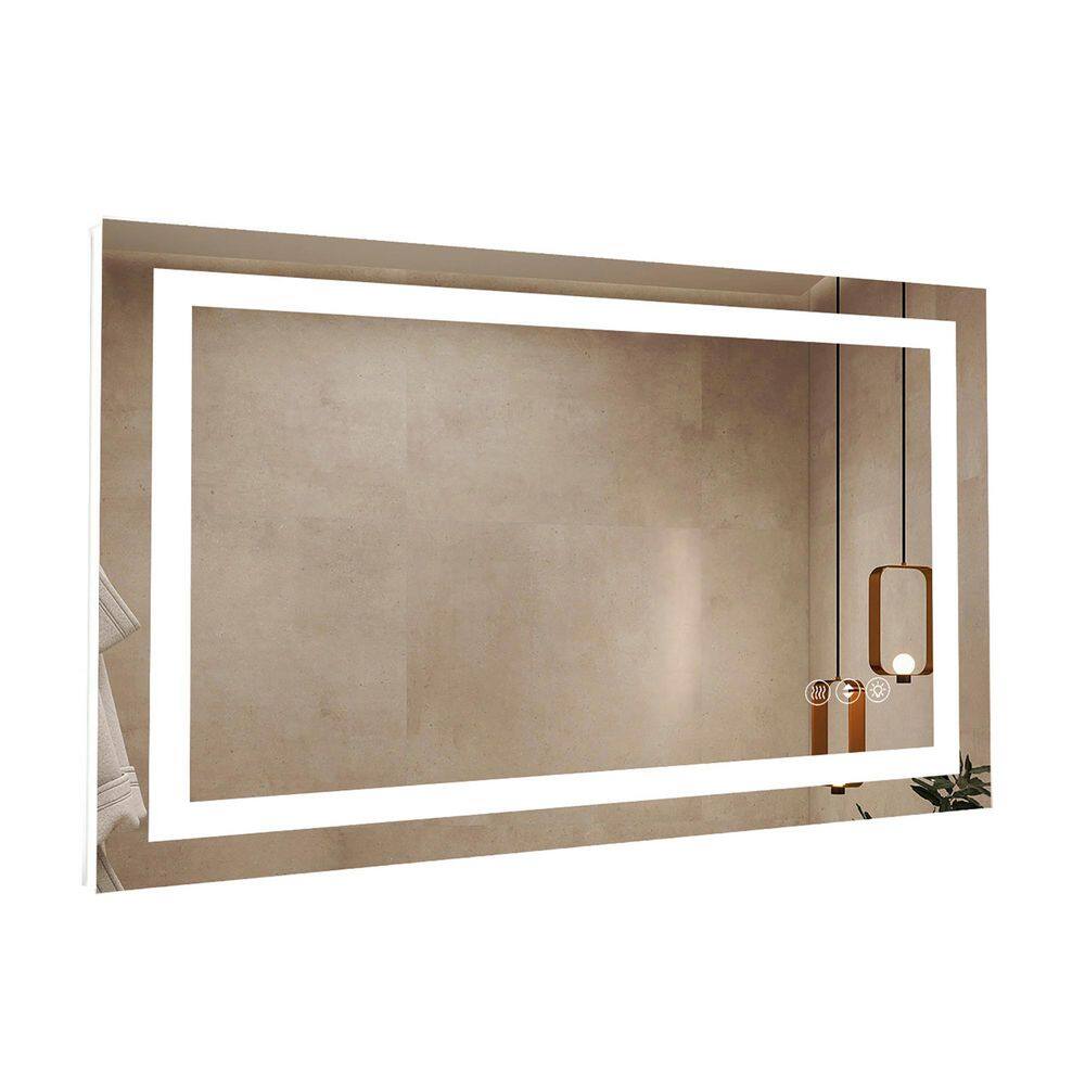 40 in. W x 32 in. H Rectangular Frameless LED Wall Bathroom Vanity Mirror with 3 Color Modes in White price history on PriceWatchPro