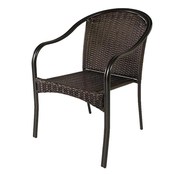 Hampton Bay Wicker Patio Stack Chair (2-Pack)-DISCONTINUED