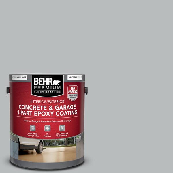1 gal. #PPU18-05 French Silver Self-Priming 1-Part Epoxy Satin Interior/Exterior Concrete and Garage Floor Paint