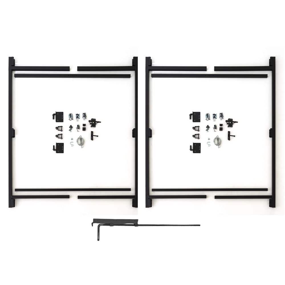 【あいあい】　ゲートセット Adjust-A-Gate Adjust-a-Gate 96-191 in. W x 60 in. H Steel Gate