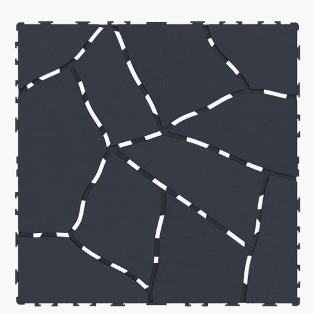 Stone Style 12 in. x 12 in. Square Interlocking Decking Tiles Composite Floor Tile, Porch Poolside, Dark Gray(44-Pack) price history on PriceWatchPro
