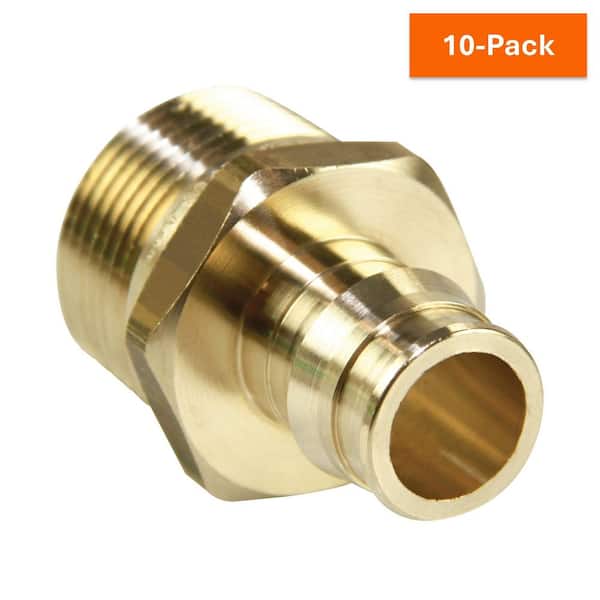 ProPEX 3/4 in. PEX-A Expansion Barb x 1 in. NPT Lead-Free Brass Reducing Male Threaded Adapter (10-Pack)