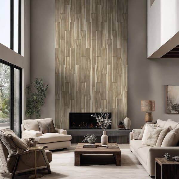 Ansley Amber 8 in. x 40 in. Matte Porcelain Floor and Wall Tile