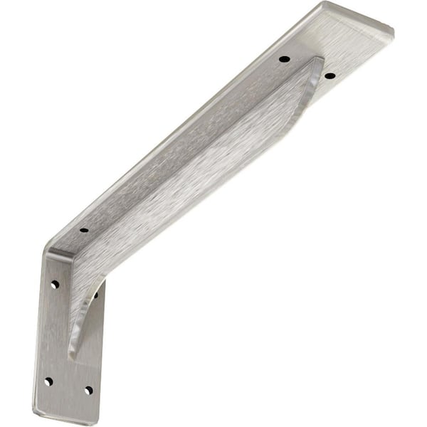 Ekena Millwork 2 in. W x 5-1/4 in. H x 14 in. D Stainless Embrey Steel Bracket