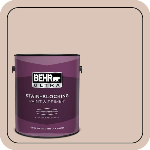 BEHR ULTRA 1 gal. #ECC-55-1 Mission Stone Extra Durable Eggshell Enamel Interior Paint & Primer