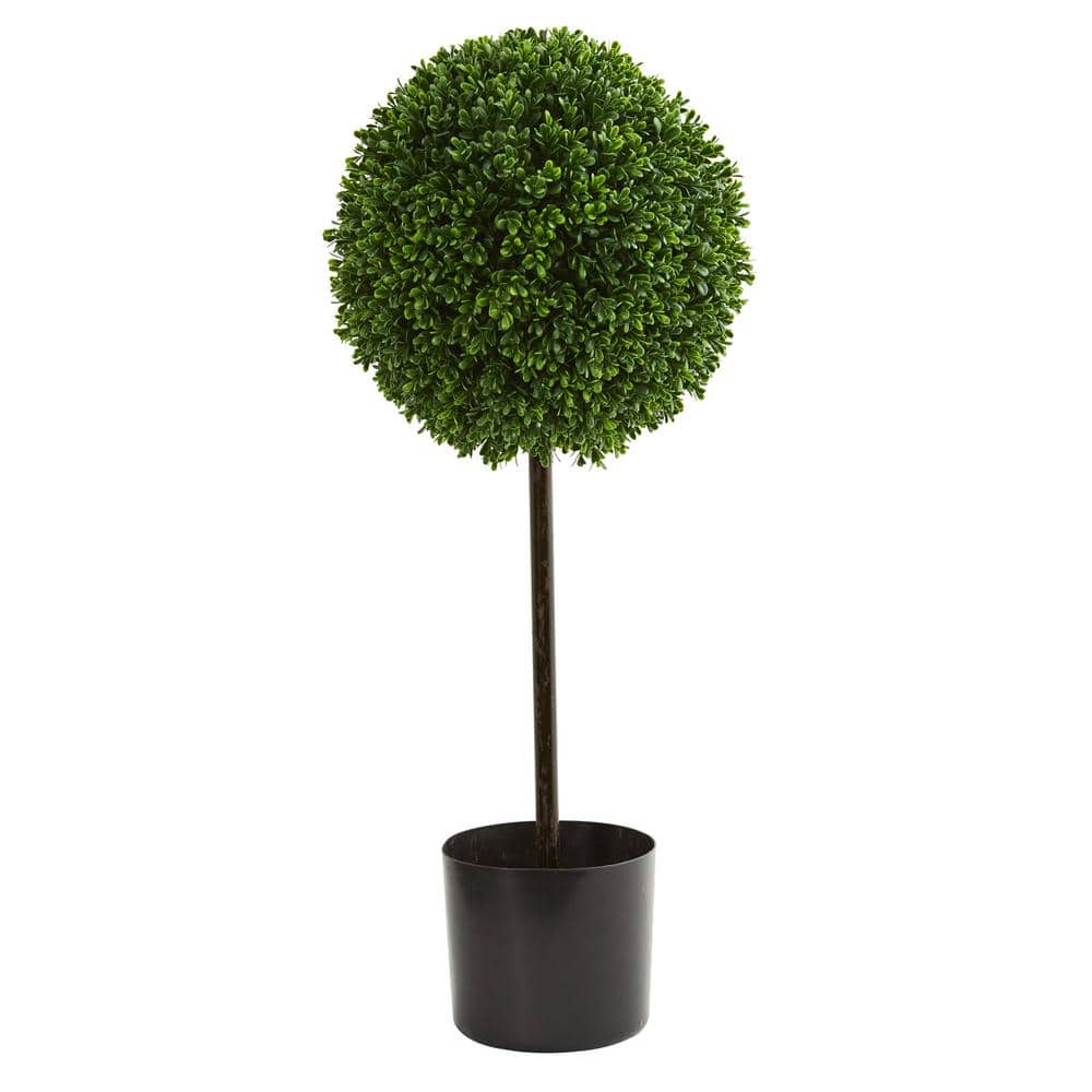 Nearly Natural 2.5 ft. UV Resistant Indoor/Outdoor Boxwood Ball ...