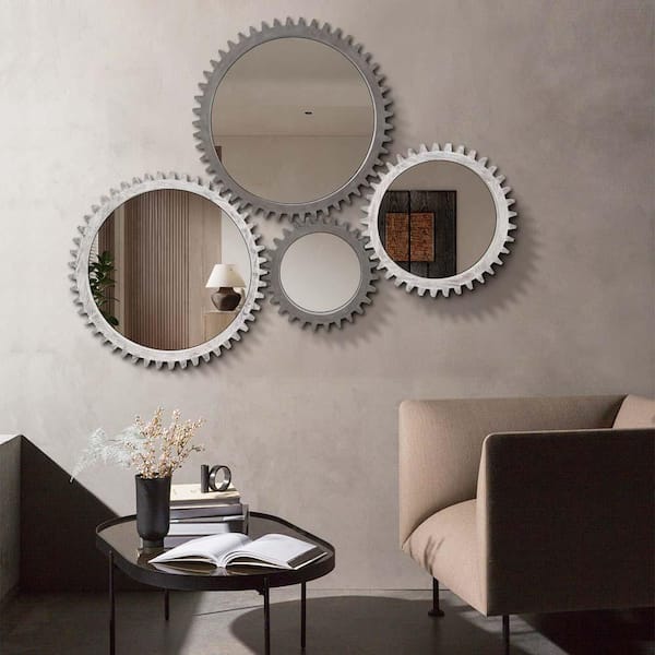 34 in. W x 34 in. H Bathroom Vanity Mirror,Vintage Round Wall