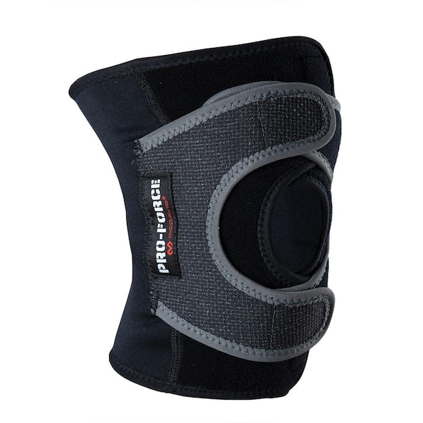 MCDAVID M/L Neoprene Dual Wrap Knee Support with Abrasion Patch Black