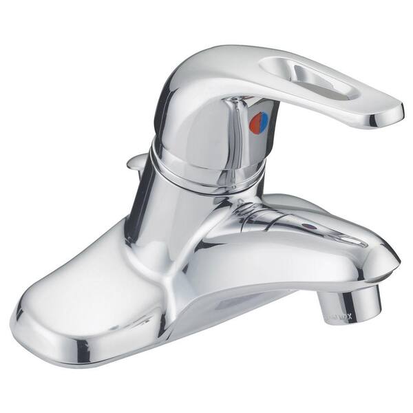 EZ-FLO Prestige Collection 4 in. Centerset 1-Handle Contemporary Flair Bathroom Faucet in Chrome with ABS Pop-Up