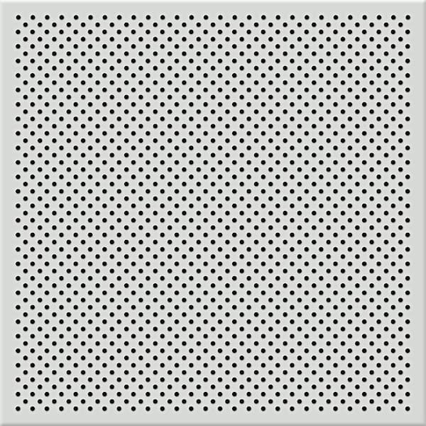TopTile White 2 ft. x 2 ft. Perforated Metal Ceiling Tiles (Case of 10)
