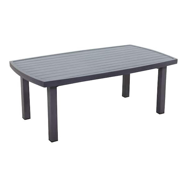 Courtyard Casual 48 in. Aluminum Cabo Rectangle Coffee Table