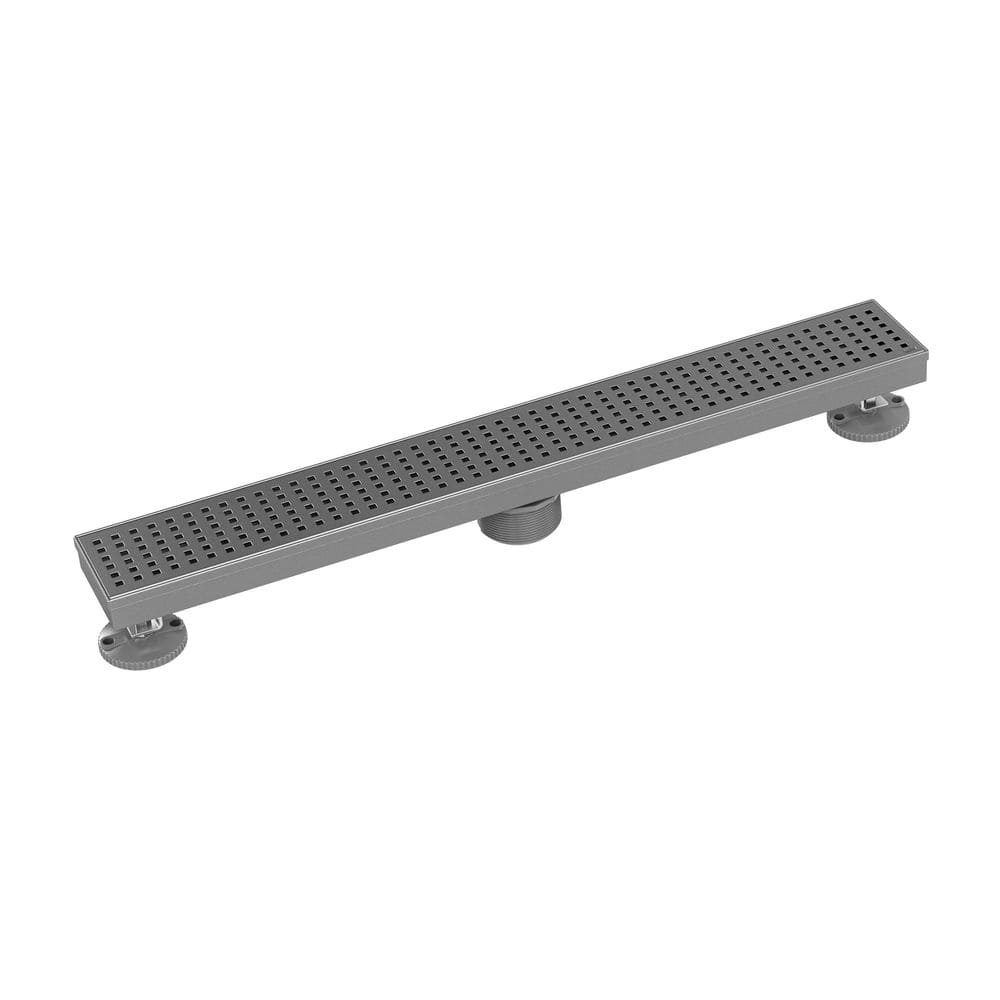 Designline Shower Drain Linear 24 in. D x 2.68 in. H Gunmetal Gray Stainless Steel Decorative Drain Cover price history on PriceWatchPro
