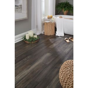 Take Home Sample - Shadow Gray Engineered Waterproof Hardwood Flooring - 5 in. Width x 6 in. Length
