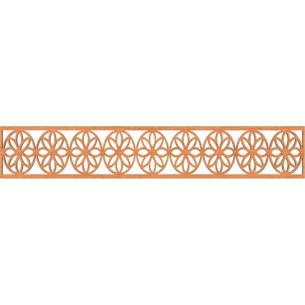Ekena Millwork Blume Fretwork 0.25 in. D x 46.625 in. W x 8 in. L Cherry Wood Panel Moulding