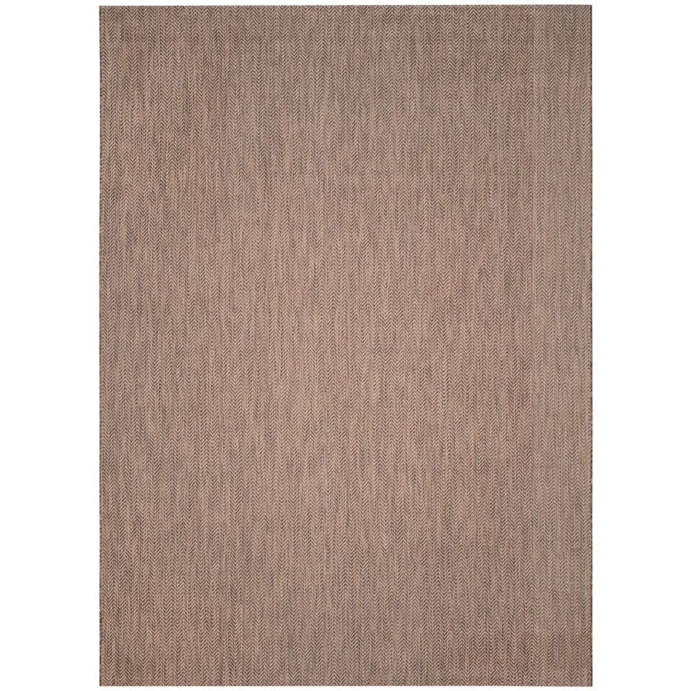 Reversible Gray Synthetic 9' x 12' Easy-Care Area Rug