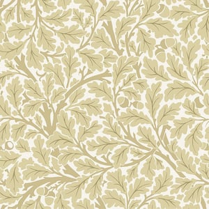 Yellow Oak Tree Leaf Non-Pasted Non Woven Wallpaper Sample