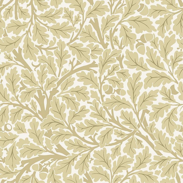 A-Street Prints Yellow Oak Tree Leaf Non-Pasted Non Woven Wallpaper Sample