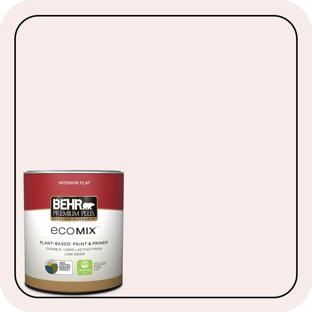 1 qt. #RD-W08 Pink Mirage Flat EcoMix Plant-Based Interior Paint & Primer price history on PriceWatchPro