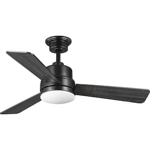 Trevina II 44 in. Indoor Integrated LED Black Modern Ceiling Fan with Remote for Living Room and Bedroom