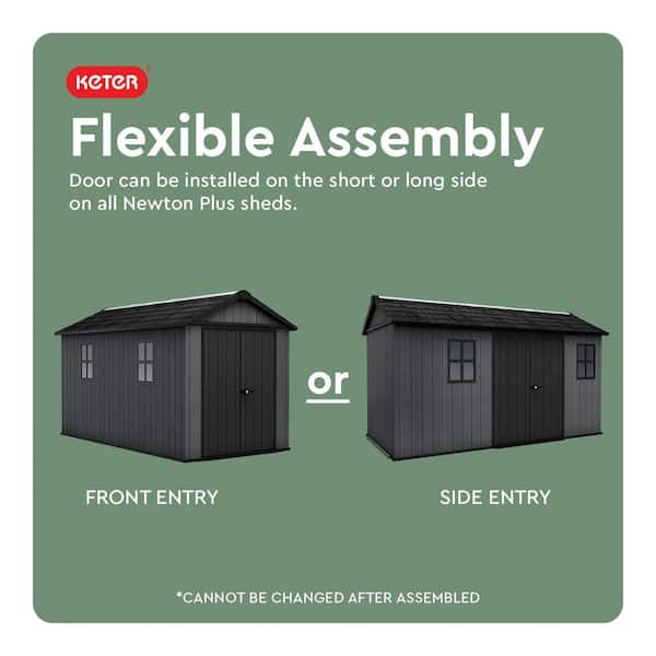 Keter Newton Plus 7.5 ft. W x 13 ft. D Durable Resin Plastic