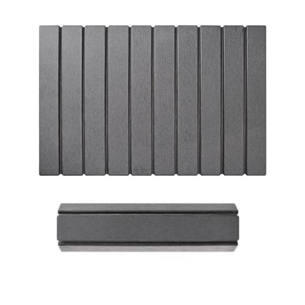 24 in. L x 16 in. W Large Stone Dish Drying Mat for Kitchen Counter Foldable Food Grade Diatomaceous Earth Mat Dark Gray