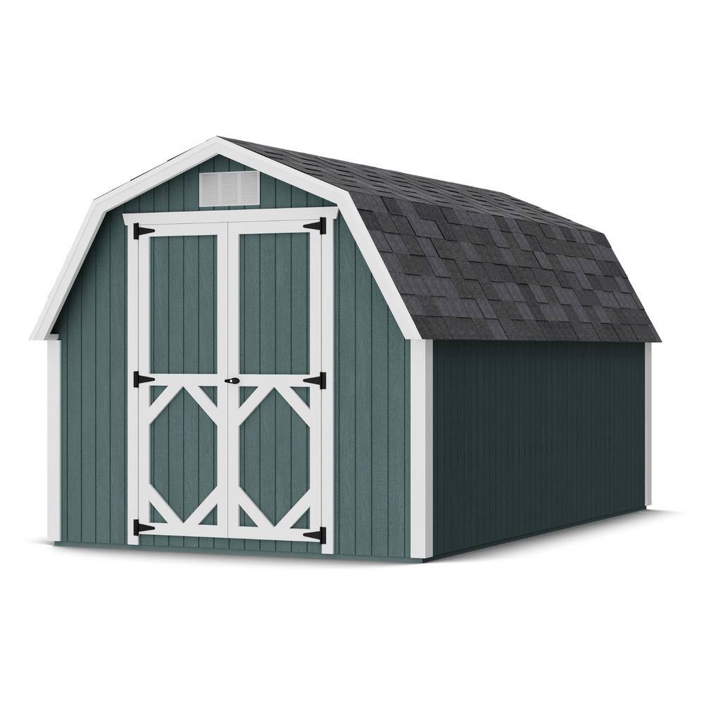 Classic Gambrel 8 ft. x 14 ft. Outdoor Wood Storage Shed Precut Kit with 4 ft. Sidewalls and Floor (112 sq. ft.) price history on PriceWatchPro