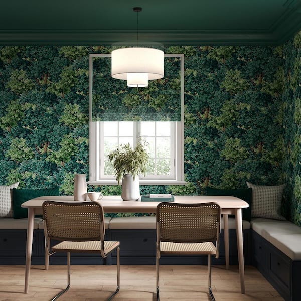 Coppice Forrest Green Wallpaper