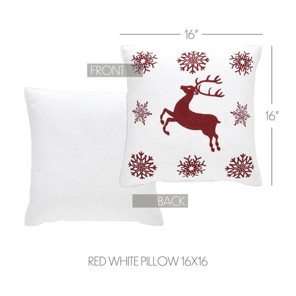 Retro Reindeer Pink Christmas Pillow, Baby Deer Pillow, Vintage
