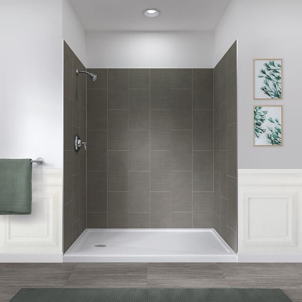 CRAFT + MAIN JETCOAT 32 in. x 60 in. x 78 in. Shower Kit in Slate