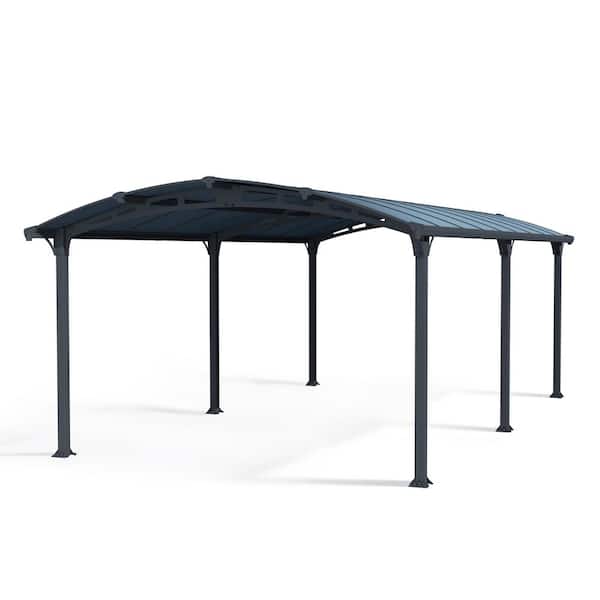 Arcadia 12 ft. x 21 ft. Gray/Gray Carport
