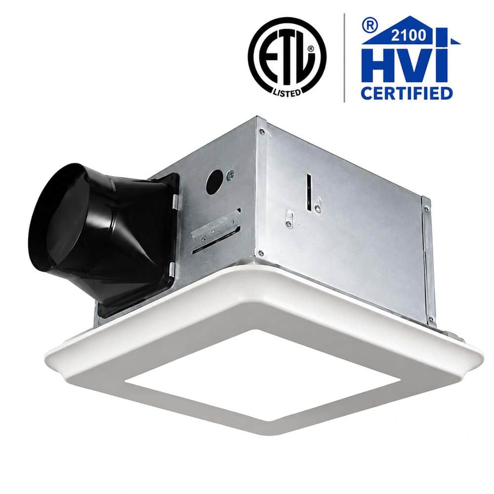 100 CFM Bathroom Exhaust Fan with LED Light, Humidity Sensing, 5CCT 2700K-5000K,Under 1.0 Sones,ETL Listed price history on PriceWatchPro