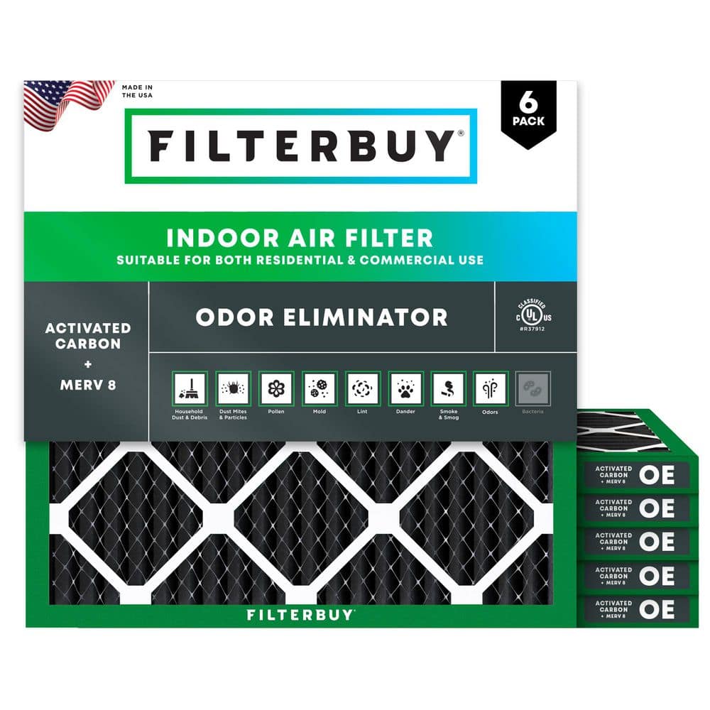 18 in. x 18 in. x 1 in. MERV 8 (FPR 5) Odor Eliminator Pleated HVAC AC Furnace Air Filters Replacement (6-Pack) price history on PriceWatchPro
