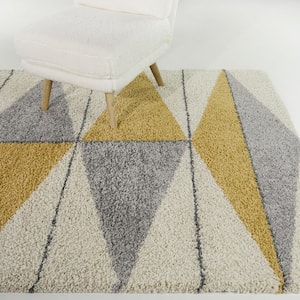 Levine Yellow 7 ft. 10 in. x 10 ft. Geometric Area Rug
