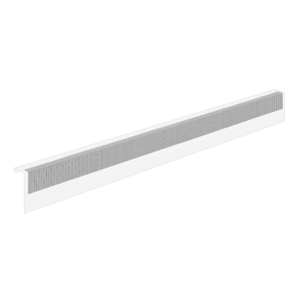 Basic Series 6 ft. Galvanized Steel Easy Slip-On Baseboard Heater Cover in White