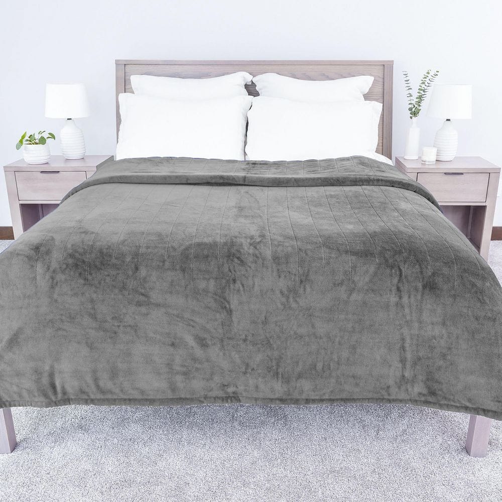 Sunbeam Light Marble Grey Ultralush Twin Electric Blanket 11705 - The ...