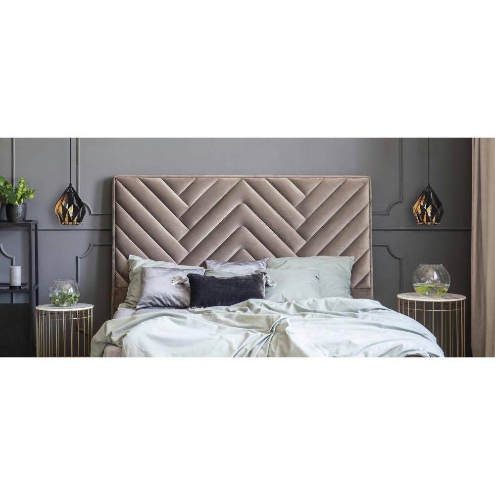 Carlton Matte Black and Gold Leaf Geometric Pendant Light