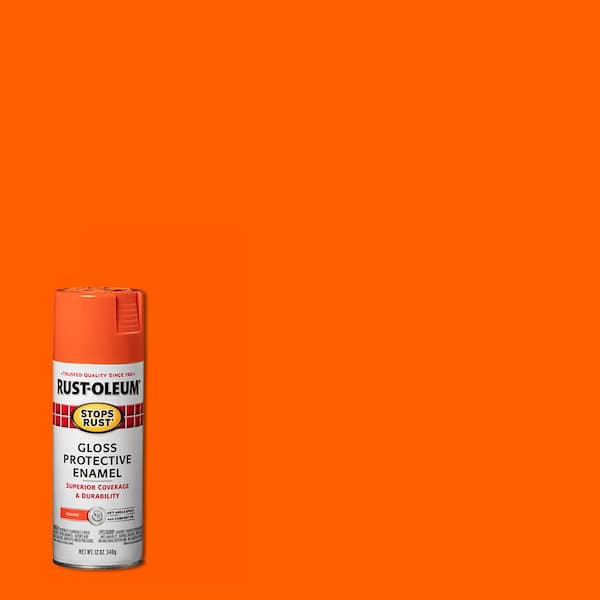 Rust-Oleum Stops Rust 12 oz. Protective Enamel Gloss Orange Spray Paint (6-Pack)