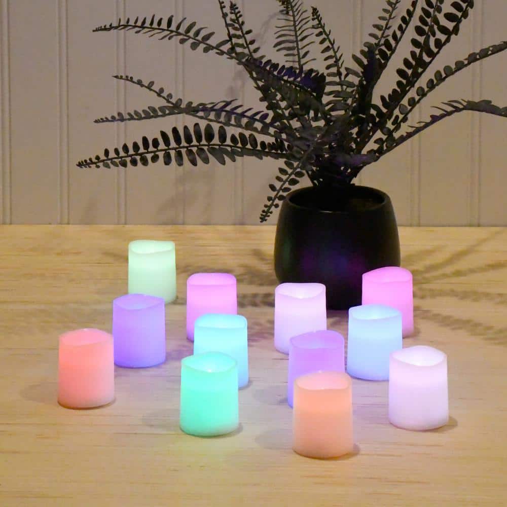 Eternal Glow Set of 12 Flameless LED Votive Candles in White