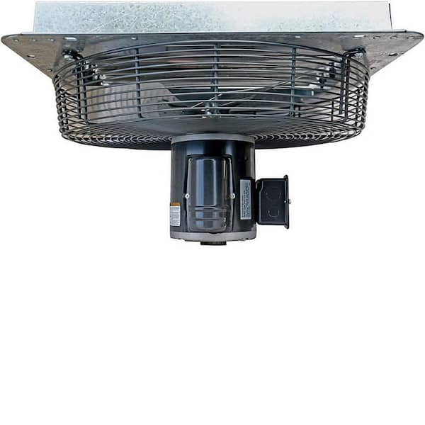3852 CFM Silver Electric Powered Gable Mount Shutter Fan/Vent 3852 CFM Silver Electric Powered Gable Mount Shutter Fan/Vent
