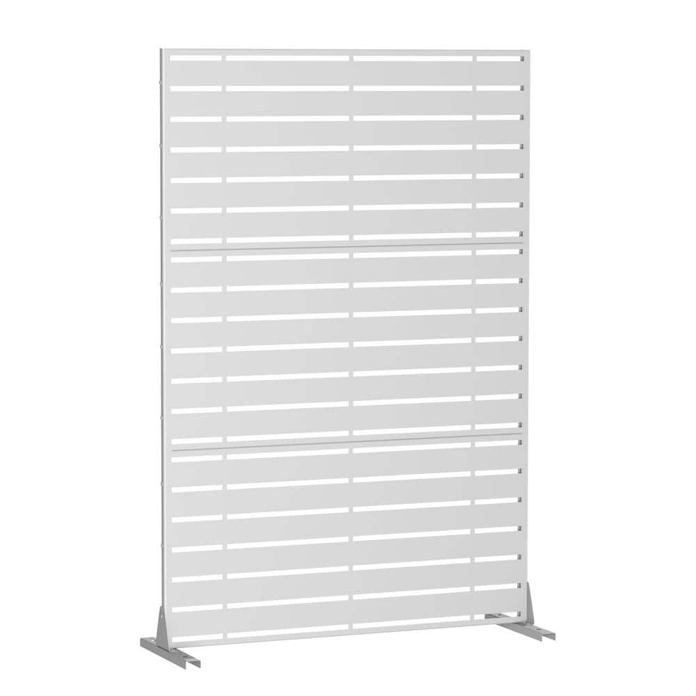 Adam 72 in. Galvanized Steel Garden Fence Outdoor Privacy Screen Garden Screen Panels in White price history on PriceWatchPro