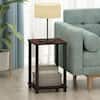 Furinno Turn-N-Tube End Table - Compact Side Table, Dark Cherry/Black, No-Tool Assembly - View #12